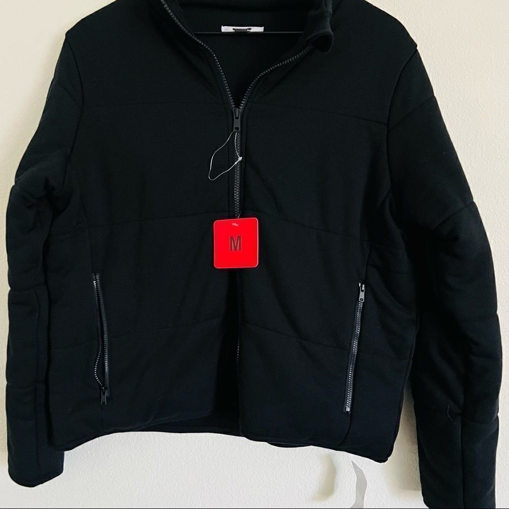 Three Dots Women's Black Full Zip Puffer Jacket Size Medium NWT - Picture 3 of 8